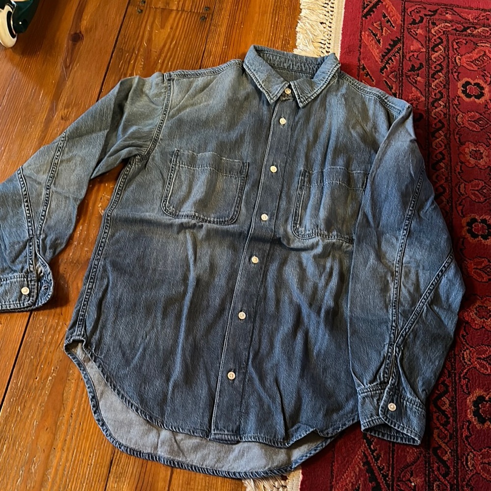 Closed x Philouze Blue Denim Button-Up Shirt